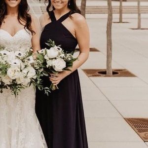 Lulu’s Air of Romance Navy Maxi Dress, Worn Once!